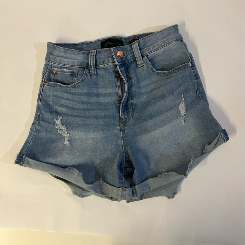 Kendall + Kylie The Icon Shorts High Rise Jean Denim Shorts Sz 5/27 - Picture 10 of 10